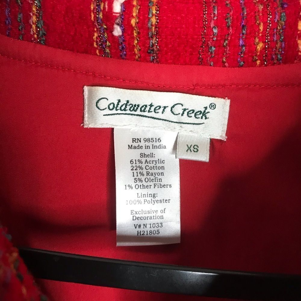 Coldwater creek‎ red patchwork shirt jacket - Picture 3 of 5